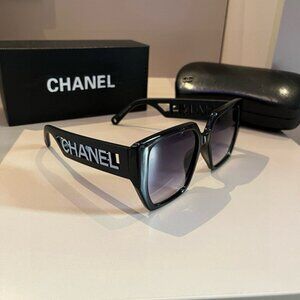 CHANEL Women's Black Sunglasses